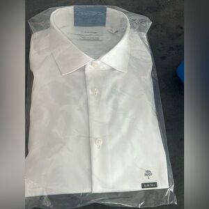 Calvin Klein White Slim Tall Dress Shirt